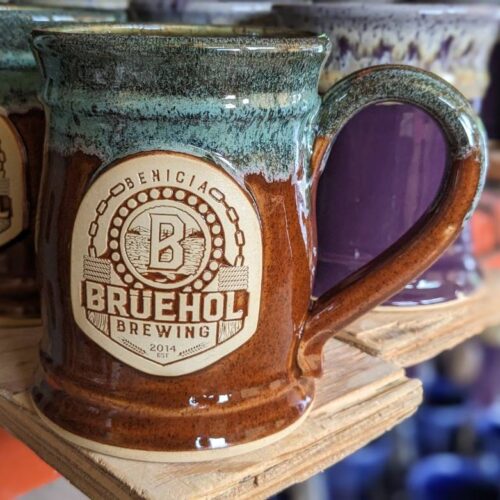 brown custom beer stein barrel