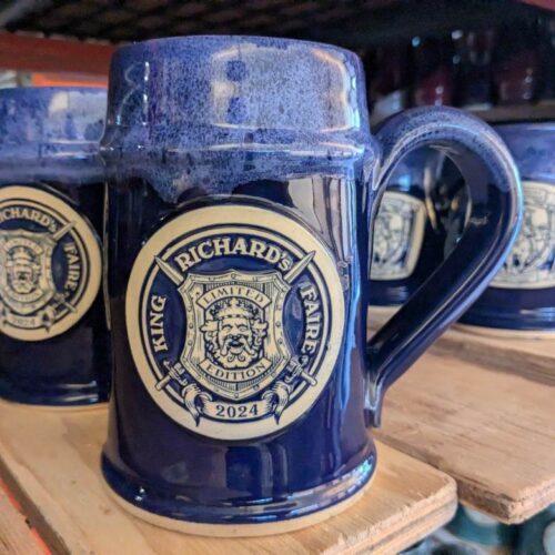 blue custom beer stein bavarian