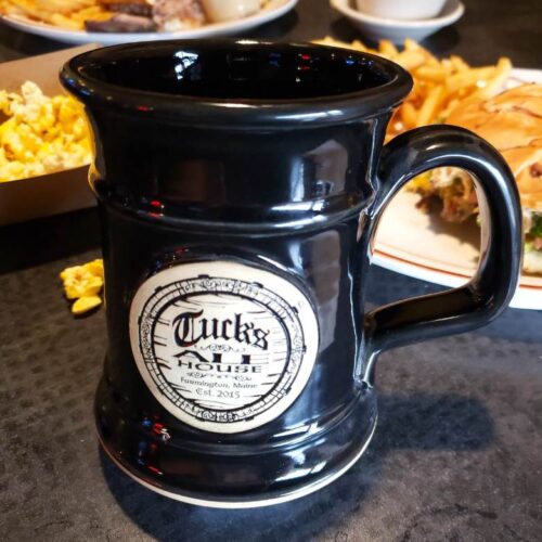 black custom beer stein hourglass