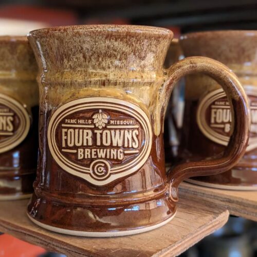 brown custom beer stein hourglass