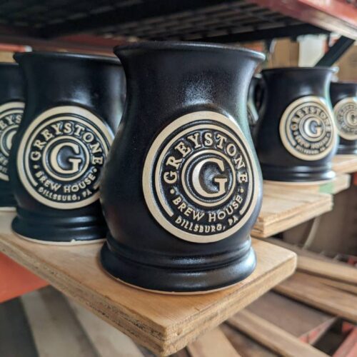 black custom beer stein potbelly