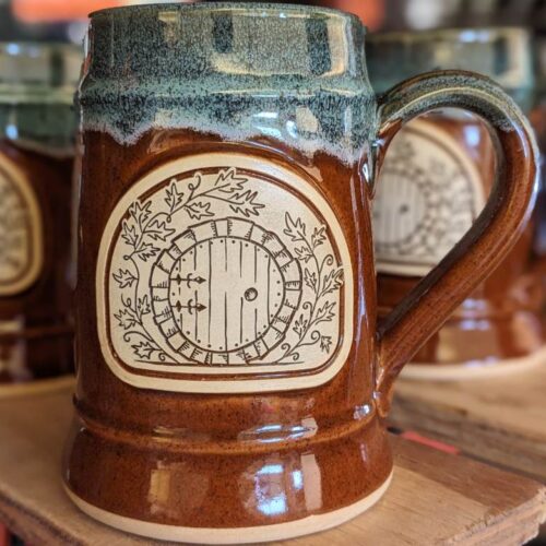 brown custom beer stein smokestack