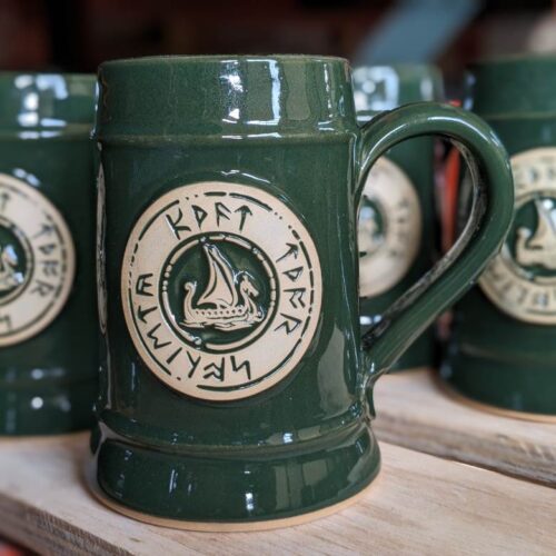 green custom beer stein tavern