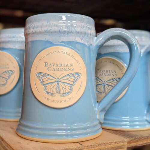 blue custom beer stein traditional