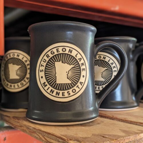 black custom coffee mugs with logo