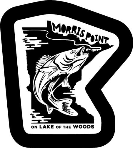 Illustration of the state of Minnesota with a large fish in the middle and the text "Morris POint".