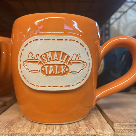 orange coffee mug